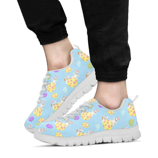 Easter Eggs Pattern Print Design RB015 Sneakers White Bottom Shoes