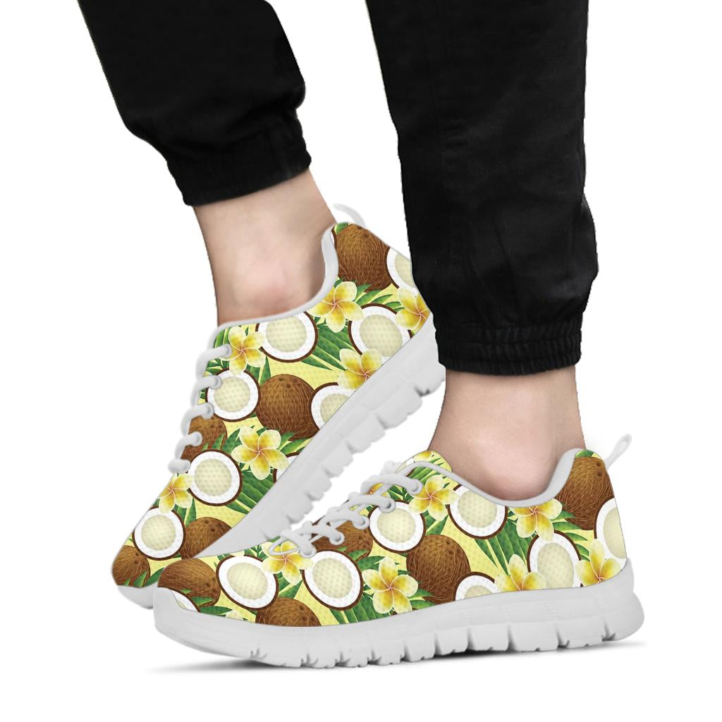 Coconut Pattern Print Design CN02 Sneakers White Bottom Shoes