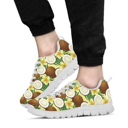 Coconut Pattern Print Design CN02 Sneakers White Bottom Shoes