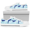 Dolphin Heart Pattern White Bottom Low Top Shoes