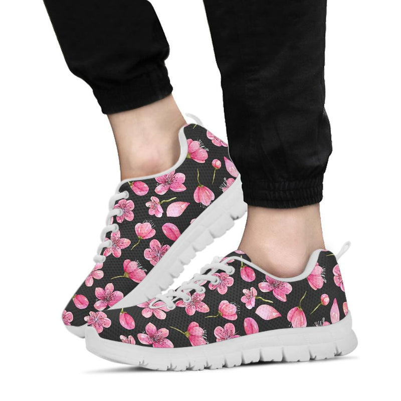 Apple blossom Pattern Print Design AB03 Sneakers White Bottom Shoes