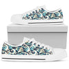 Surf Wave Pattern White Bottom Low Top Shoes