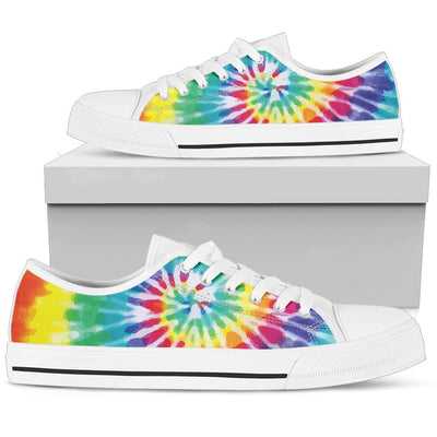 Tie Dye White Bottom Low Top Shoes