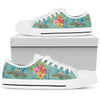 Sea Turtle Pattern Print Design T012 White Bottom Low Top Shoes