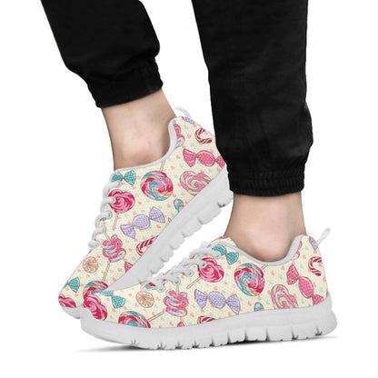 Candy Pattern Print Design CA04 Sneakers White Bottom Shoes