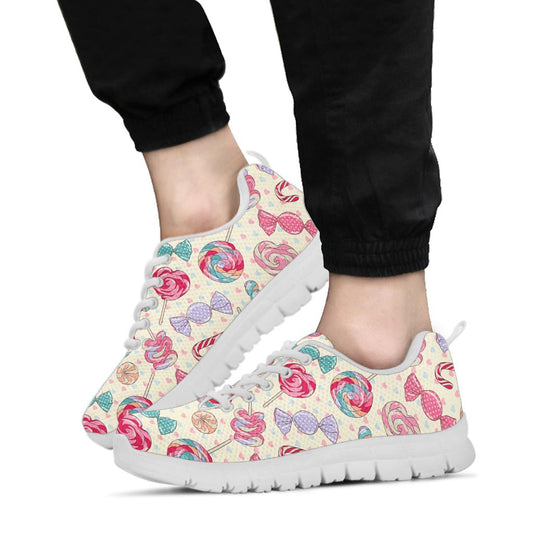 Candy Pattern Print Design CA04 Sneakers White Bottom Shoes
