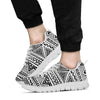 Draw Tribal Aztec Sneakers White Bottom Shoes