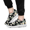 Daisy Pattern Print Design DS07 Sneakers White Bottom Shoes