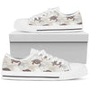 Sea Turtle Pattern Print Design T07 White Bottom Low Top Shoes