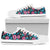 Pink Hibiscus Hawaiian Flower White Bottom Low Top Shoes