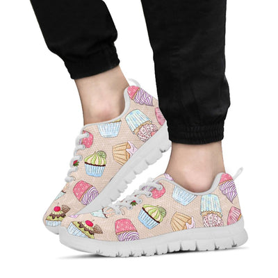 Cupcake Pattern Print Design CP06 Sneakers White Bottom Shoes