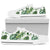 Green Pattern Tropical Palm Leaves White Bottom Low Top Shoes