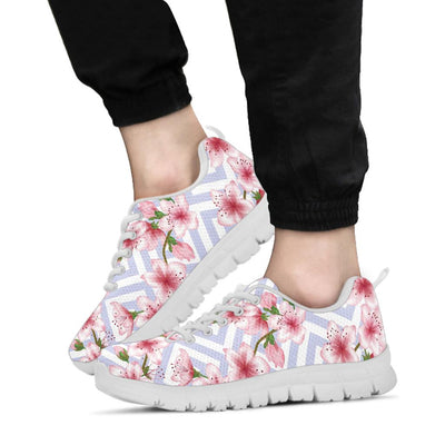 Cherry Blossom Pattern Print Design CB07 Sneakers White Bottom Shoes