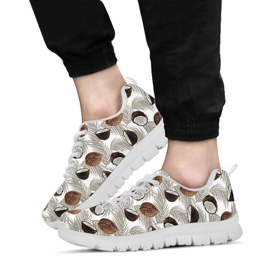 Coconut Pattern Print Design CN03 Sneakers White Bottom Shoes