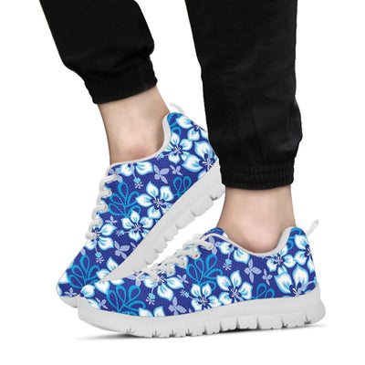Hibiscus Pattern Print Design HB04 Sneakers White Bottom Shoes