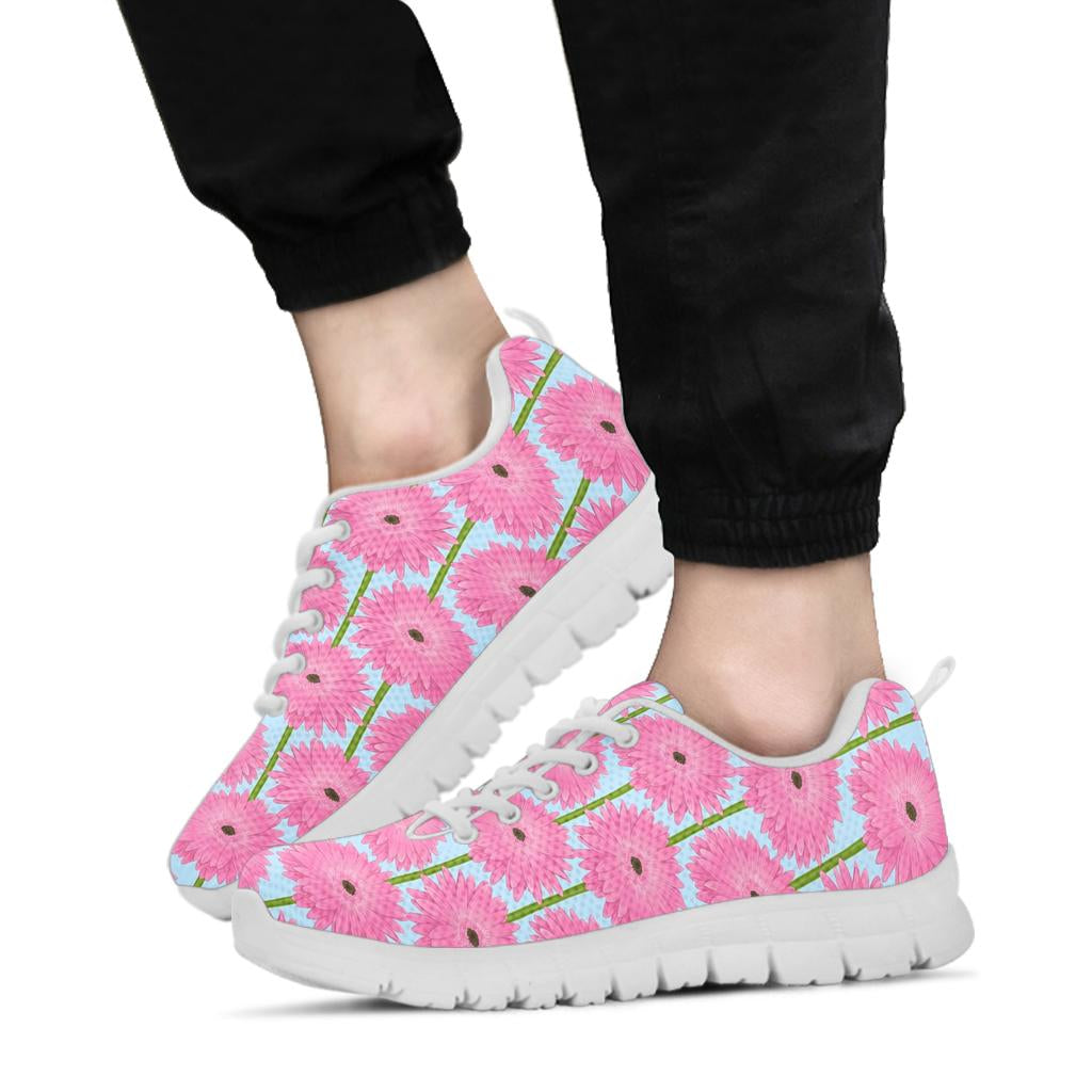 Gerberas Pattern Print Design GB01 Sneakers White Bottom Shoes