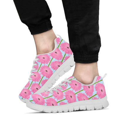 Gerberas Pattern Print Design GB01 Sneakers White Bottom Shoes