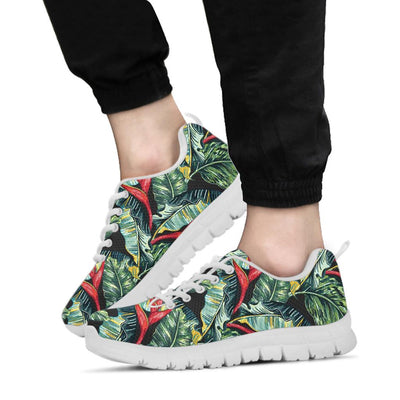 Bird Of Paradise Pattern Print Design BOP06 Sneakers White Bottom Shoes