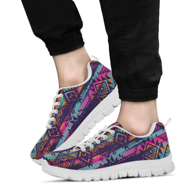 Line Tribal Aztec Sneakers White Bottom Shoes