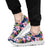 Flamingo Hibiscus Print Sneakers White Bottom Shoes