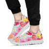 Hibiscus Pattern Print Design HB020 Sneakers White Bottom Shoes