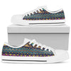 Multicolor Tribal aztec White Bottom Low Top Shoes