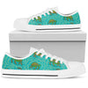 Sea Turtle Pattern Print Design T010 White Bottom Low Top Shoes