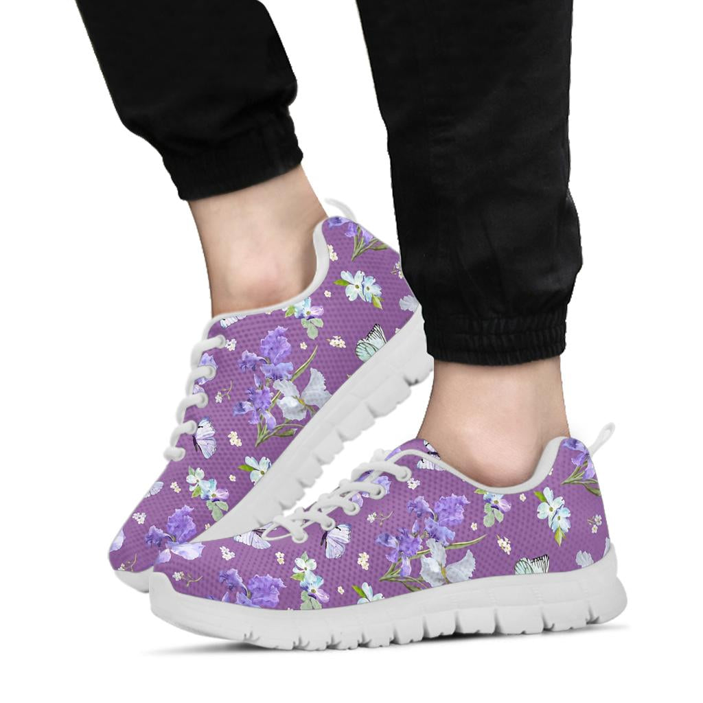 Iris Pattern Print Design IR09 Sneakers White Bottom Shoes