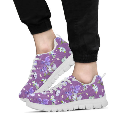 Iris Pattern Print Design IR09 Sneakers White Bottom Shoes