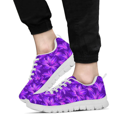 Amaryllis Pattern Print Design AL03 Sneakers White Bottom Shoes