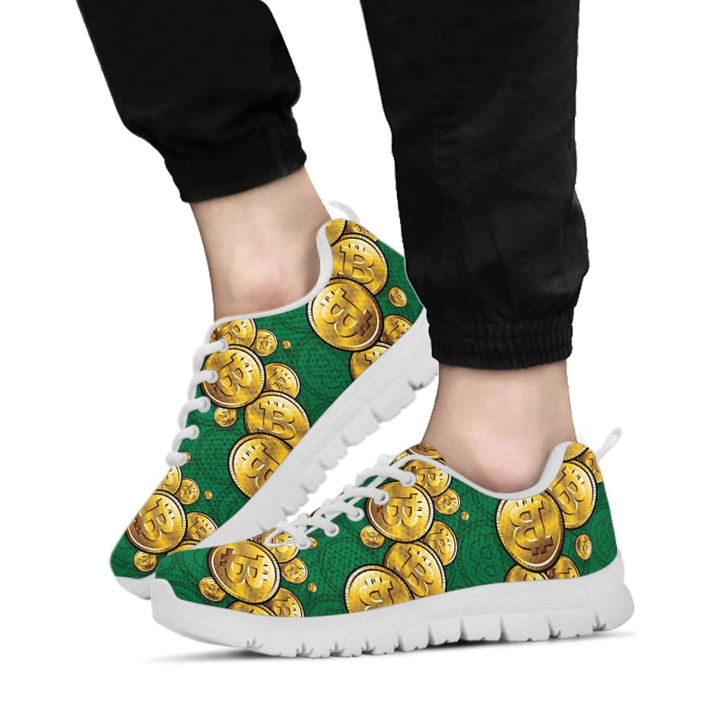 Bitcoin Pattern Print Design DO02 Sneakers White Bottom Shoes