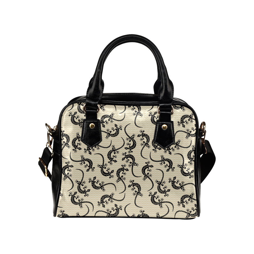 lizard Pattern Print Design 02 Shoulder Handbag
