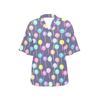 Lollipop Pattern Print Design LL03 Women's Hawaiian Shirt