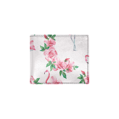 Flamingo Rose Pattern Men's ID Card Wallet