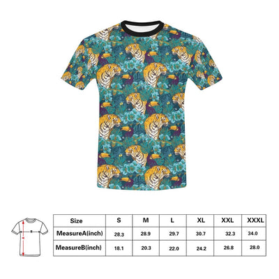 Tiger Tropical Print Design LKS301 Men's All Over Print T-shirt