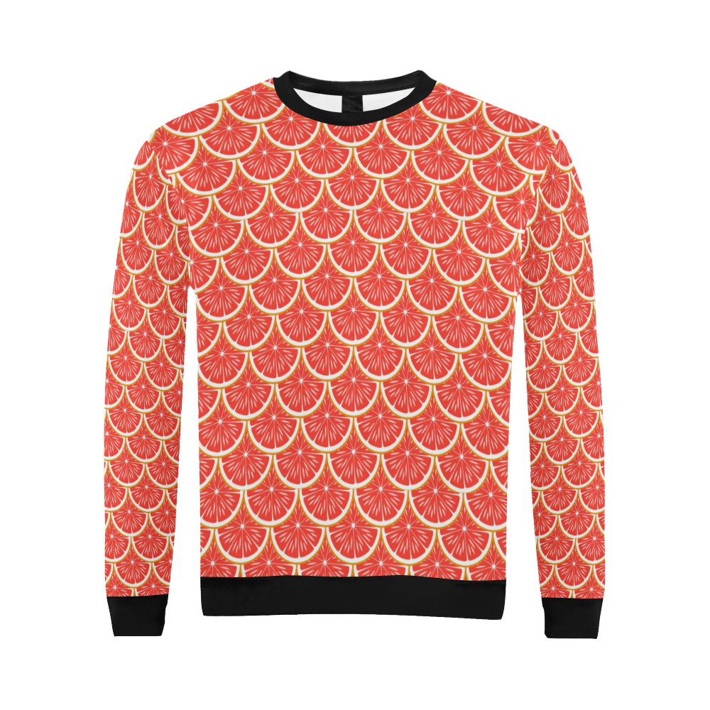 Grapefruit Pattern Print Design GF07 Men Long Sleeve Sweatshirt