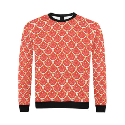 Grapefruit Pattern Print Design GF07 Men Long Sleeve Sweatshirt