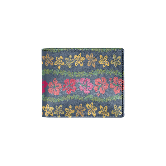 Hawaiian Themed Pattern Print Design H018 Men's ID Card Wallet