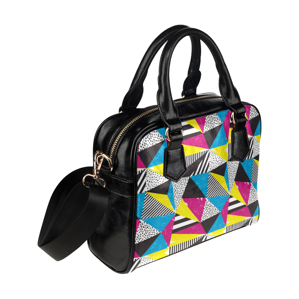 80s Pattern Print Design 2 Shoulder Handbag