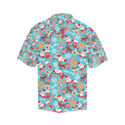 Santa Christmas Themed Print Design LKS306 Men's Hawaiian Shirt