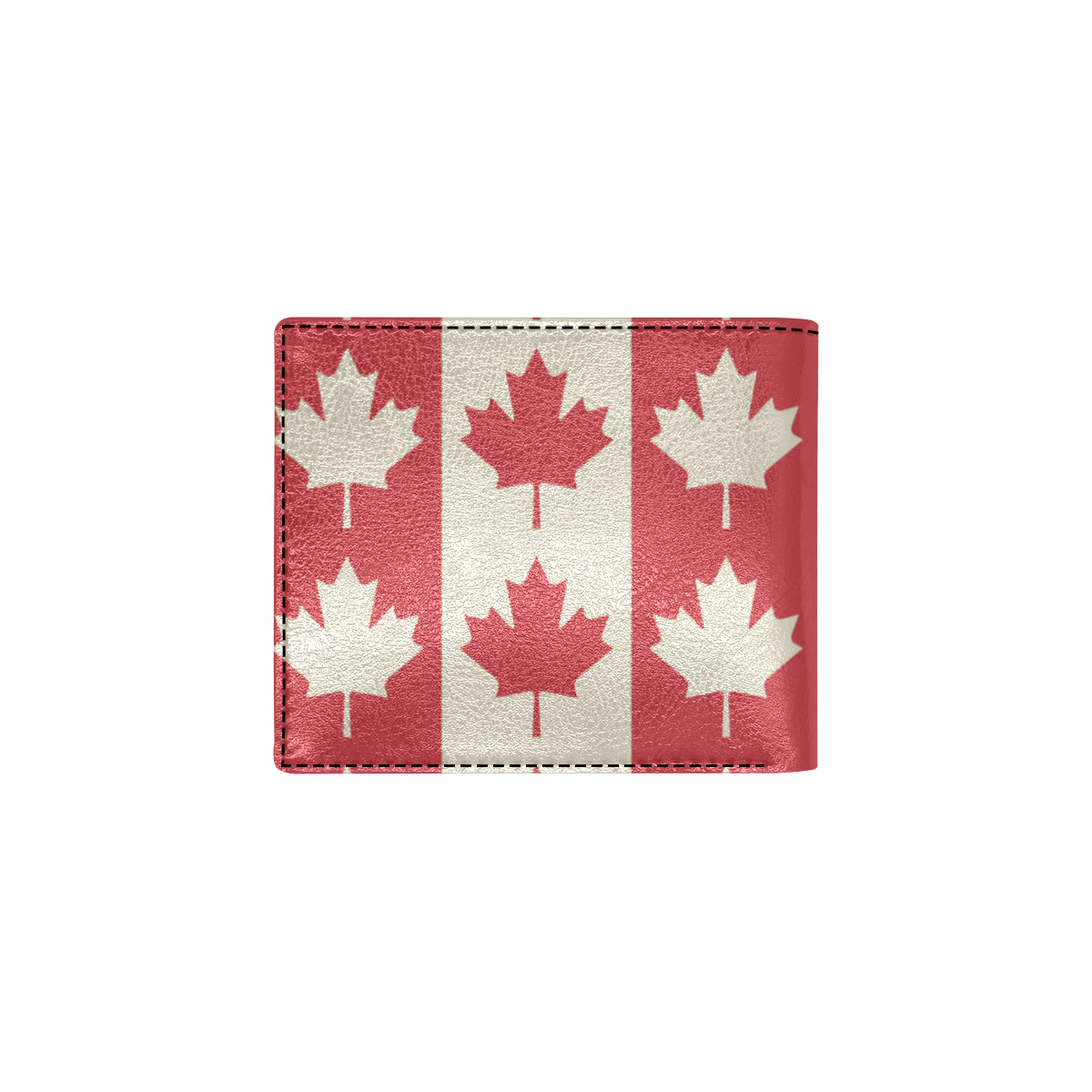 Maple Leaf Pattern Print Design 02 Men's ID Card Wallet