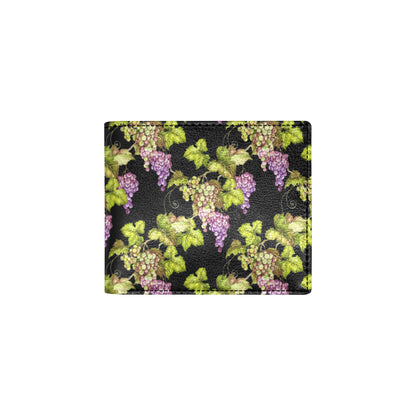 Grape Pattern Print Design GP04 Men's ID Card Wallet