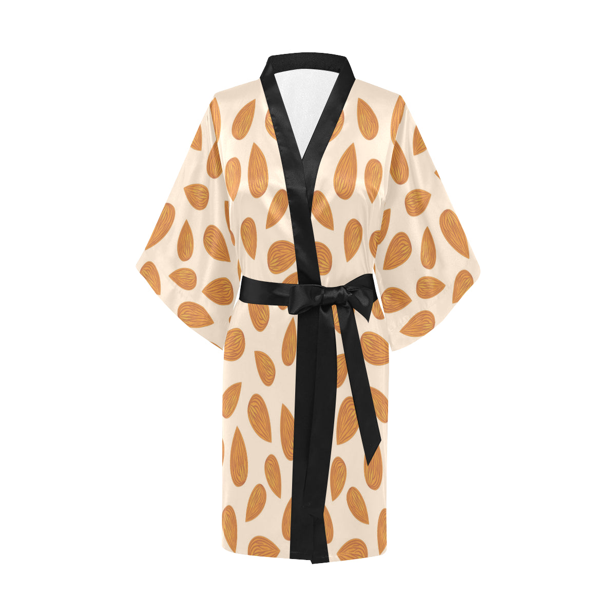 Almond Pattern Print Design 03 Women's Short Kimono