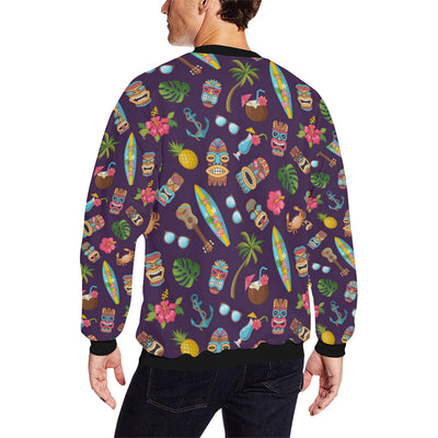 Hawaiian Themed Pattern Print Design H024 Men Long Sleeve Sweatshirt