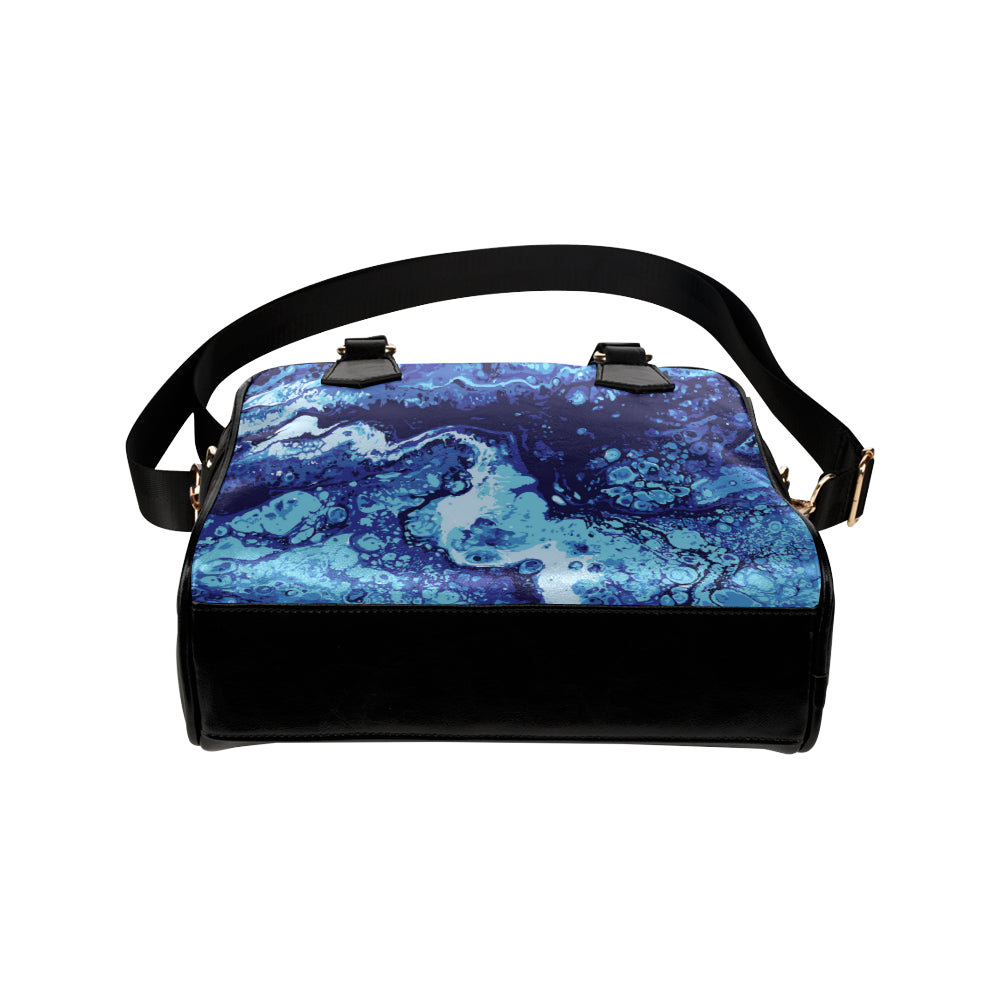 Ocean Liquid Pattern Print Design A03 Shoulder Handbag
