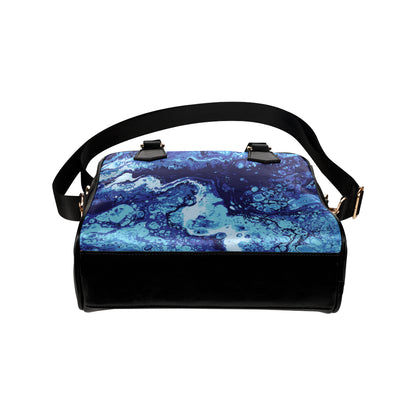 Ocean Liquid Pattern Print Design A03 Shoulder Handbag