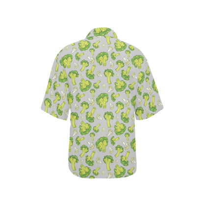 Broccoli Pattern Print Design 03 Women's Hawaiian Shirt
