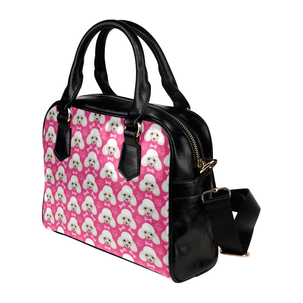 Poodle Pattern Print Design A04 Shoulder Handbag