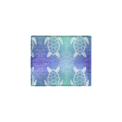 Sea Turtle Draw Men's ID Card Wallet