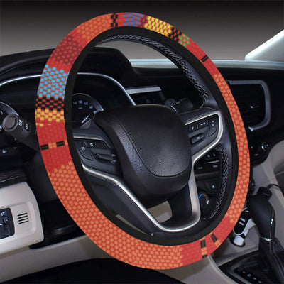 Mexican Pattern Print Design 05 Steering Wheel Cover with Elastic Edge